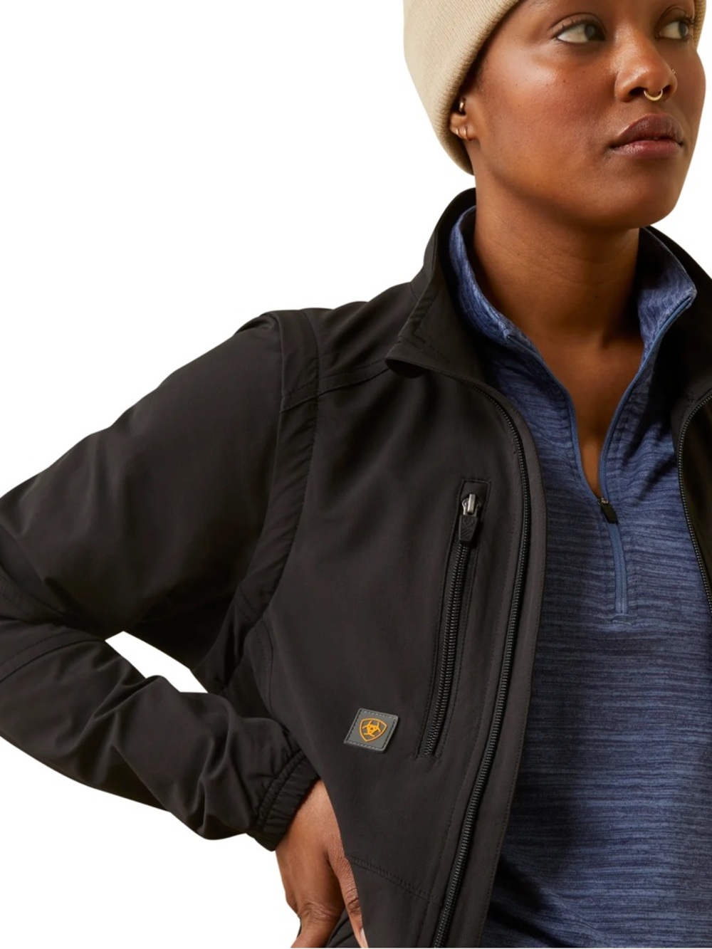 🆕Ariat  REBAR Weatherproof 
Convertible Black Jacket M - Picture 12 of 16